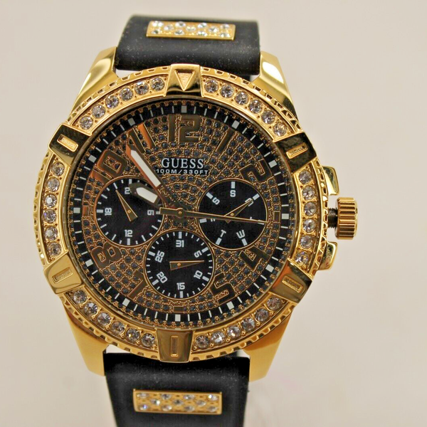 Guess Frontier Quartz Crystal Black Dial Men's Watch W1132G1