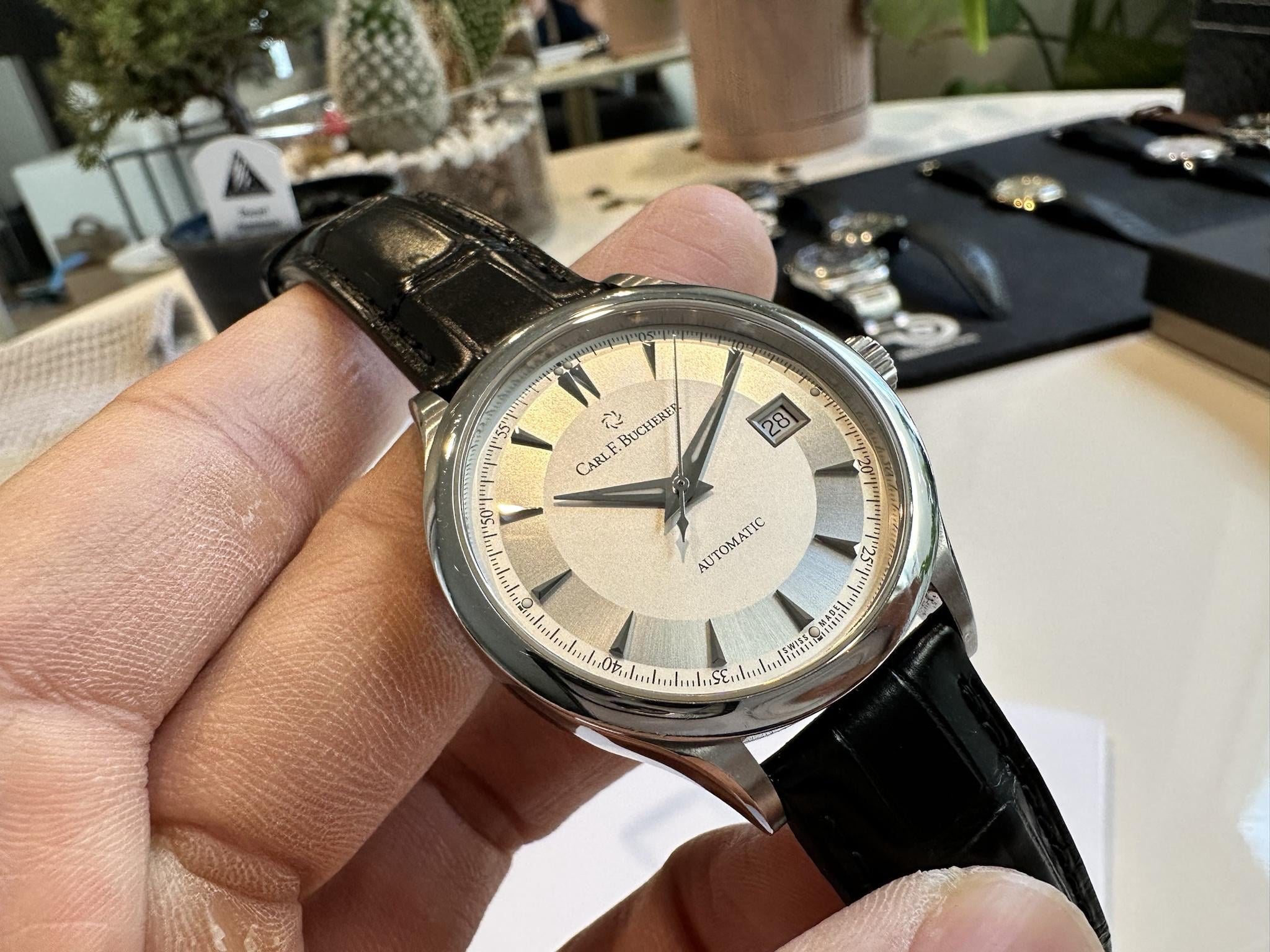 WTS The John Wick Watch Carl F Bucherer Manero Autodate 38mm Silver Dial WatchCharts Marketplace