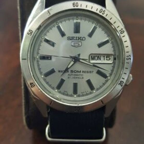 【SEIKO】SEIKO5 7S26 自動巻 セイコーファイブ　シルバー Seiko 5 セイコー ファイブ メンズ 腕時計 手表 セイコー5 自動