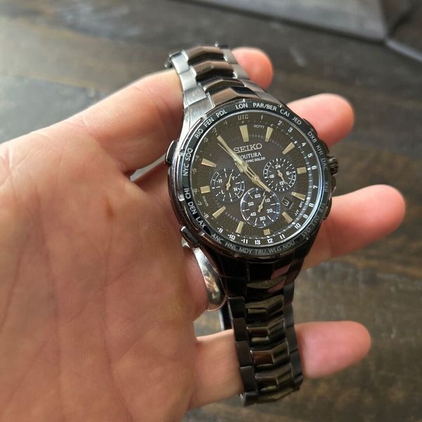 SEIKO Solar RADIO SYNC COUTURA Chronograph Men's Watch ($950 ...