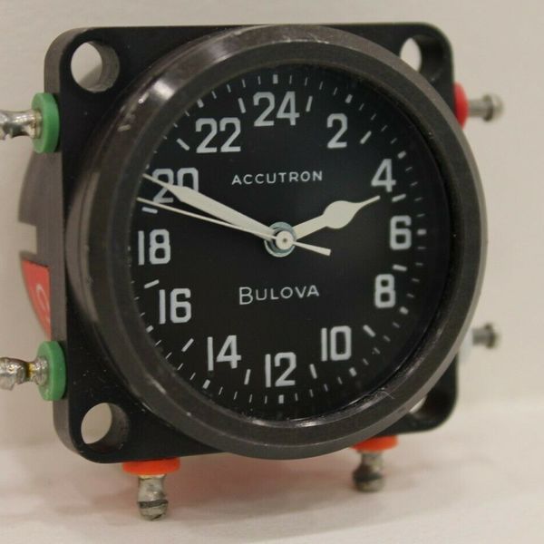 1975 Bulova Accutron 214 TE-11 24 Hour Panel Timer Running With ...