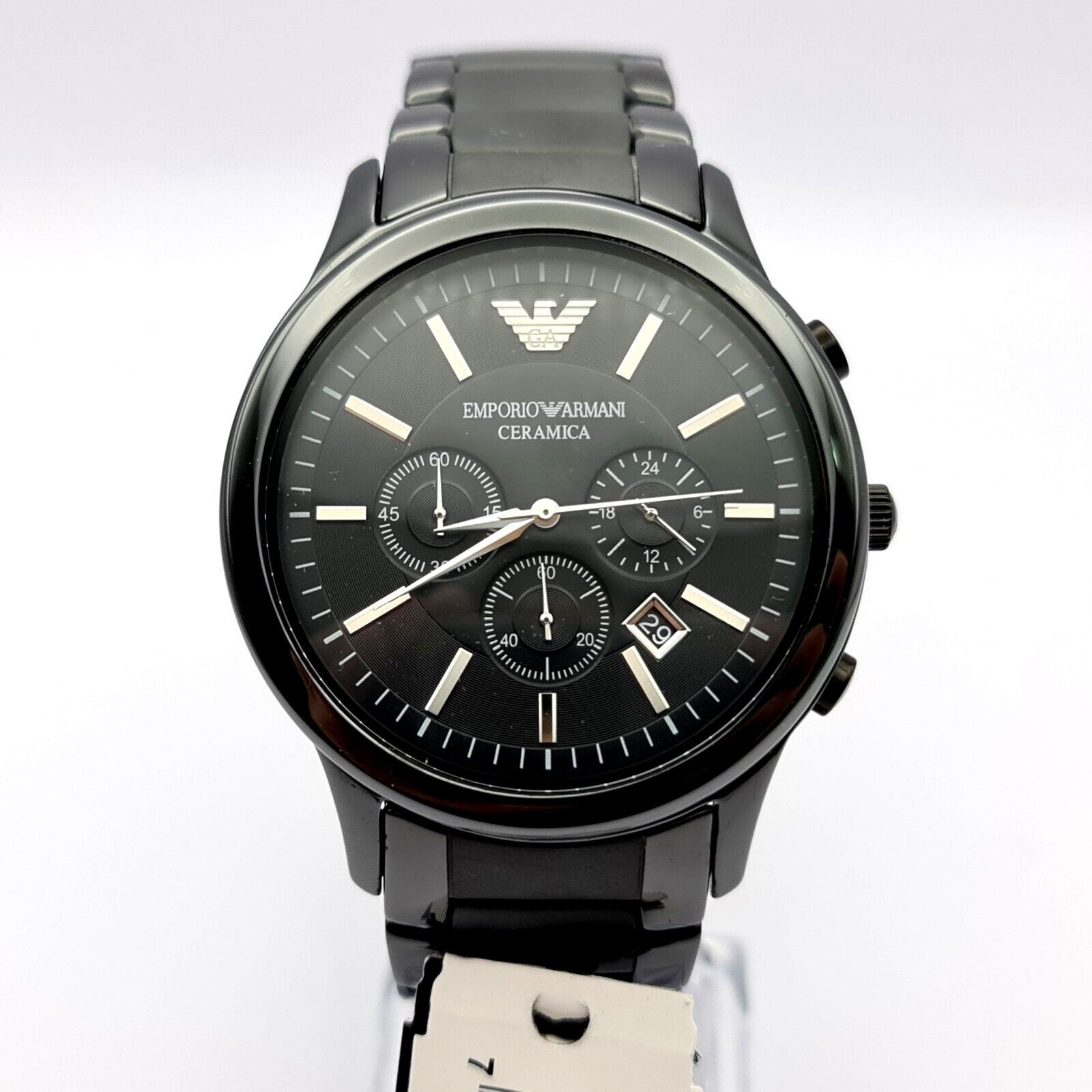 Emporio armani ar1451 men's deals ceramica ceramic chronograph watch