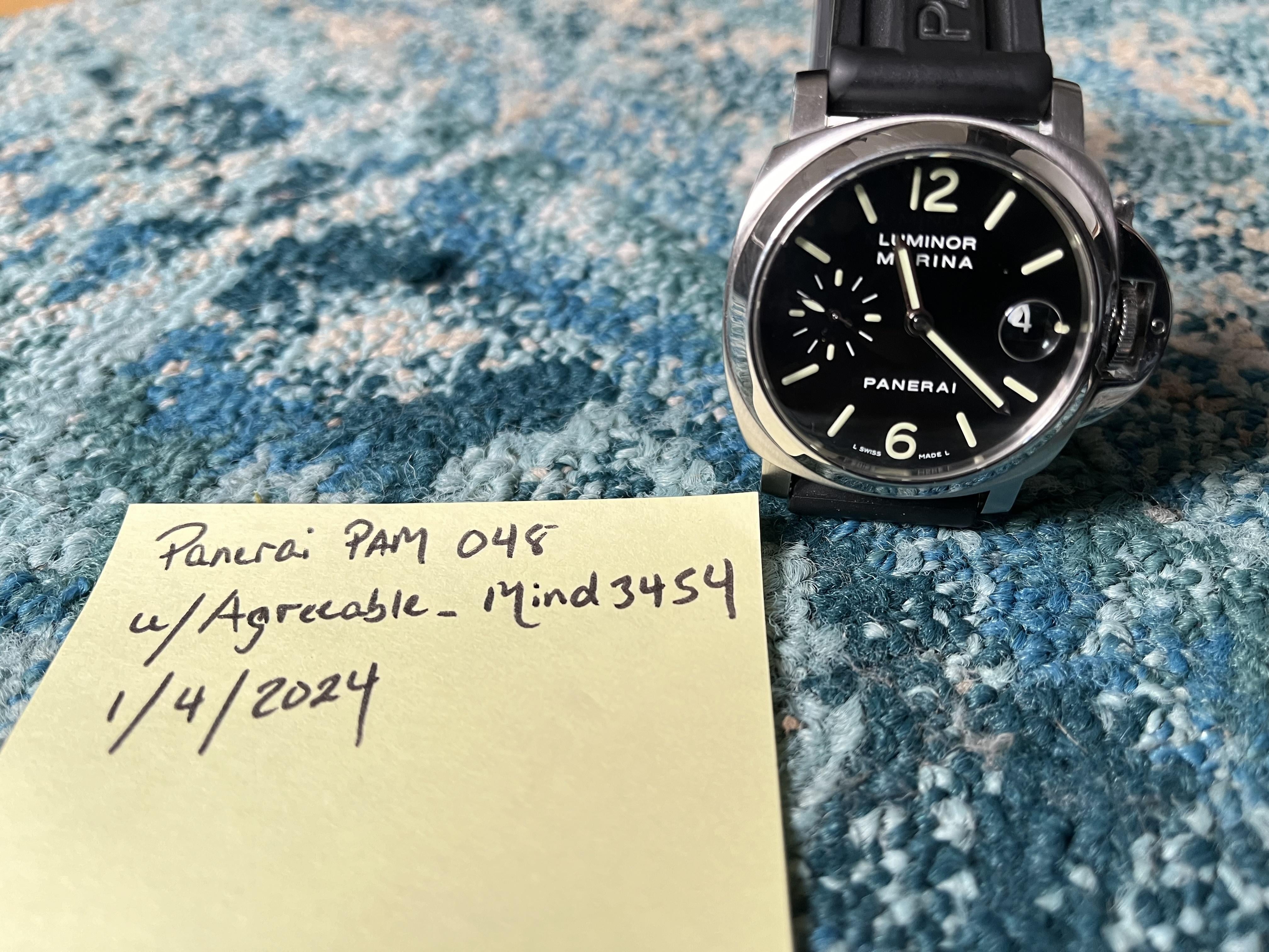 WTS Panerai Luminor PAM00048 048 40mm w B P WatchCharts