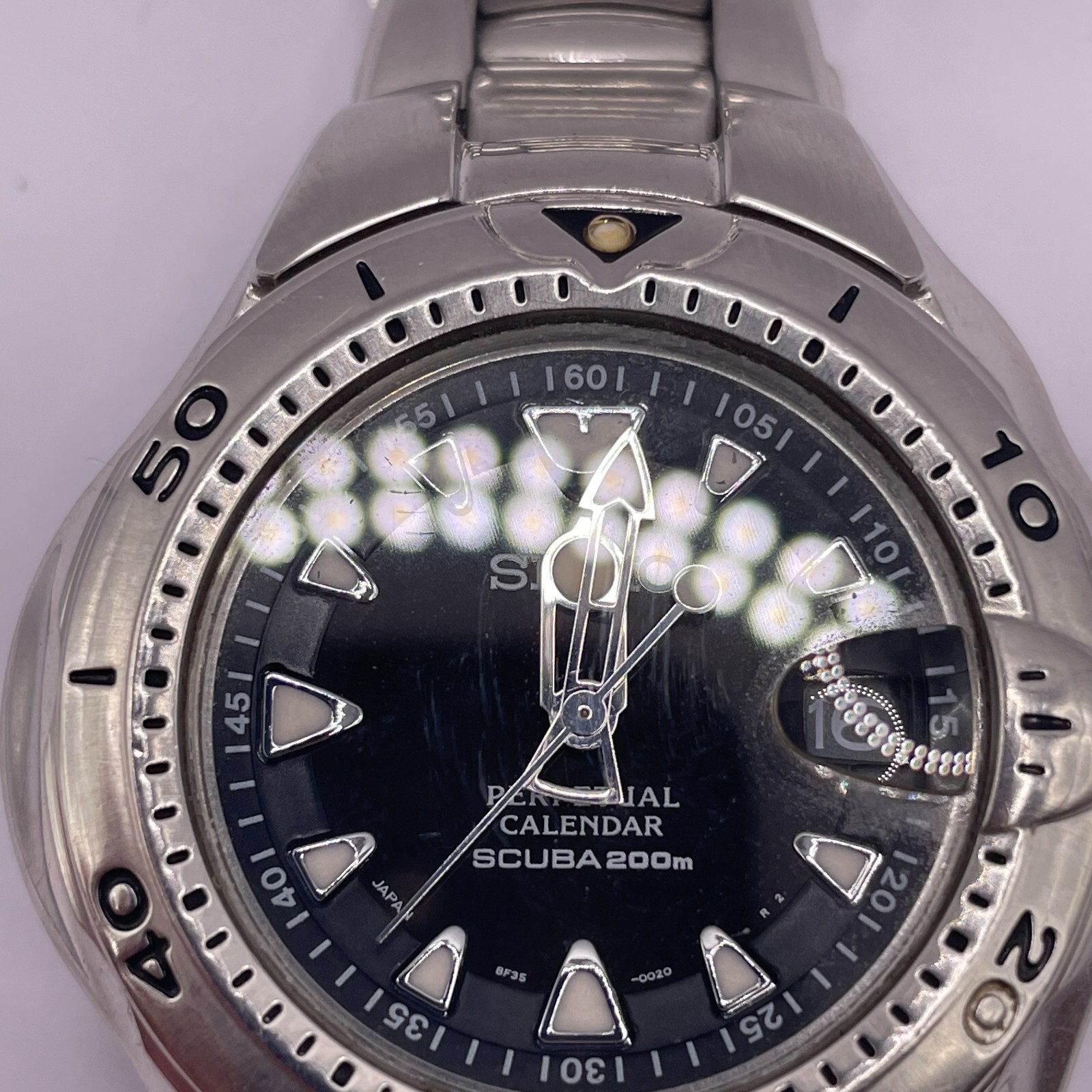 SEIKO Perpetual Calendar Scuba SBCM005 8F35-0030 Black Mens Watch