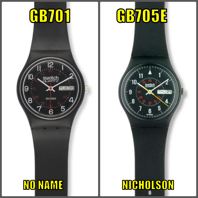 Vintage SWATCH Watch GB701 (No Name) Gents Originals Collection 