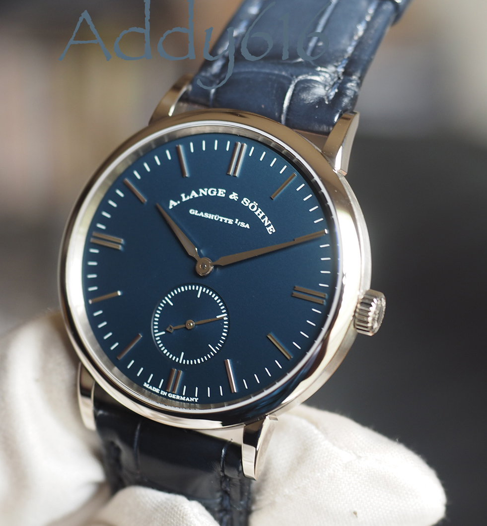 Fs Bnib A Lange Sohne Saxonia Thin White Gold 35mm Blue Dial New 18 219 028 Watchcharts