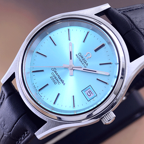 Vintage omega outlet seamaster blue dial