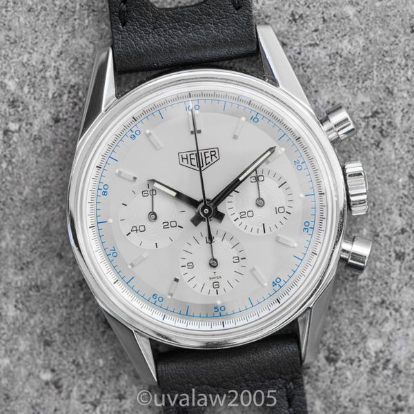 FS: Heuer 1964 Carrera Re-Edition CS3110 Silver Dial Chronograph with ...