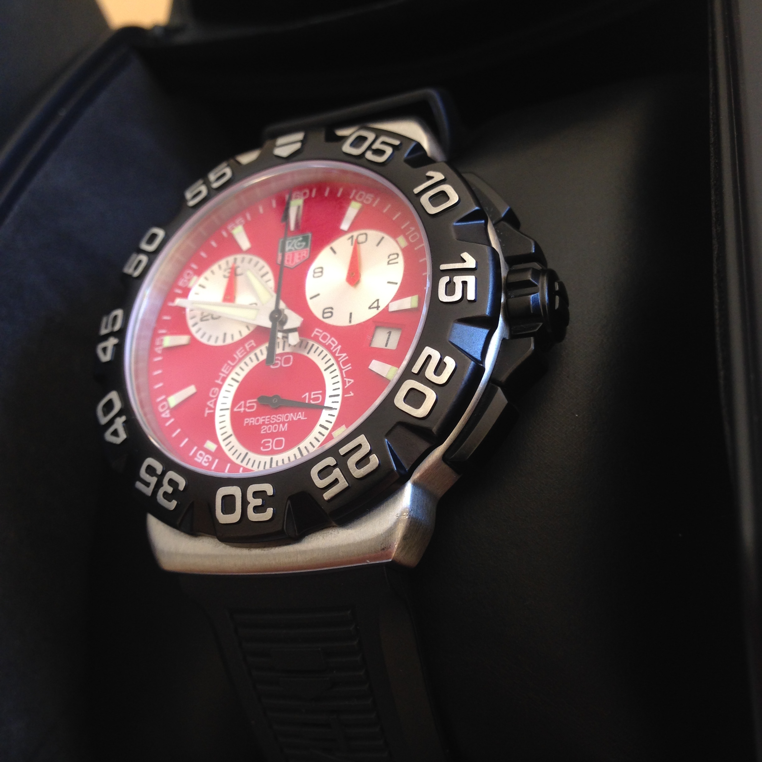 FS TAG Heuer Formula 1 Professional 200M Chrono CAH1110 Rubber strap 650 all included WatchCharts Marketplace