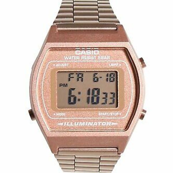 Casio Women's B640WC-5AEF Retro Digital Watch (Rose Gold) | WatchCharts ...