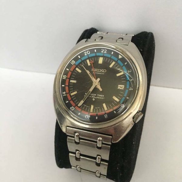 Rara Vintage Seiko 6117 6410 70M automático temporizador GTM Navigator ...