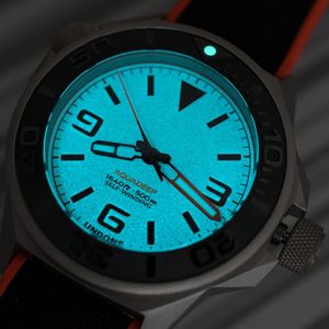 Undone AQUALUME Orologio Automatico Uomo - Cassa Titanio, Quadrante Luminoso, 500m Impermeabile