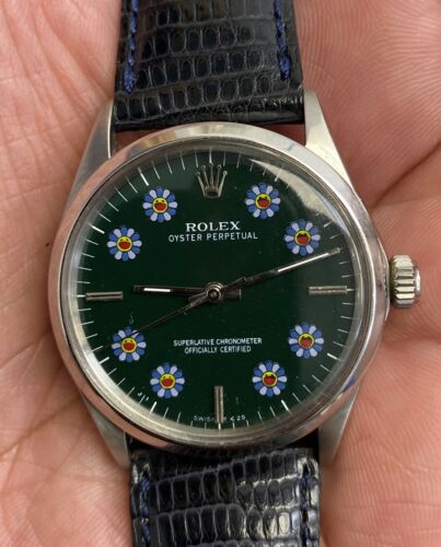 Vintage Rolex Oyster Perpetual Ref 5500 Murakami Custom Dial Watch