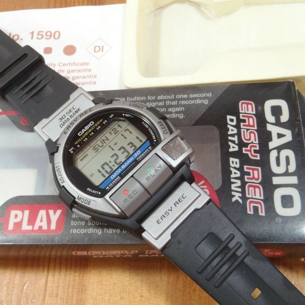 ORIGINAL VINTAGE WATCH CASIO EASY REC DB-V30 NOS ORIGINAL BOX ...