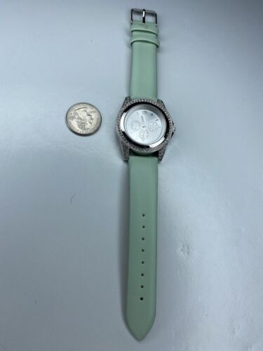 E FMD LFS036 IF184 Japan Stainless Mint Green Leather Silver Crystals  Working | WatchCharts