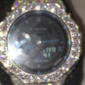 8.44CT MOISSANITE Custom 925 Silver Casio G Shock GA-2100 8.44CT MOISSANITE Custom 925 Silver Casio G Shock GA-2100