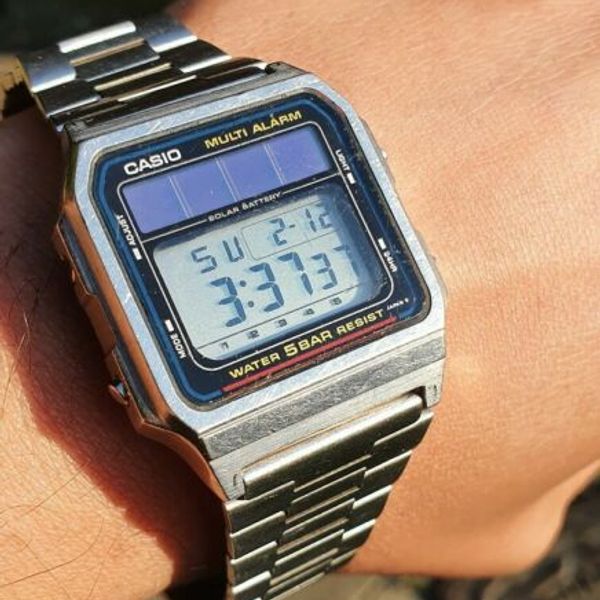 カシオ　ビンテージデジタル　ソーラーパネル　wl-50 cal.617 Casio WL-50 (617)CASIO Vintage solar Digital Watch.Rare retro