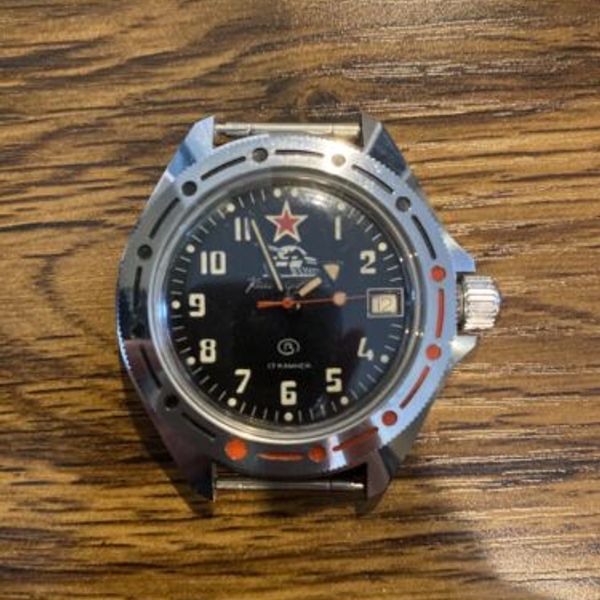 Ruby Watch Russia Vintage Russian WORKING!! Watch VOSTOK Komandirskie Tank Military Red ...