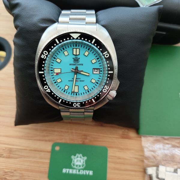 London Craftwork SD1970 Steeldive Captain Willard 6105 Orologio subacqueo automatico con movimento NH35, Militare