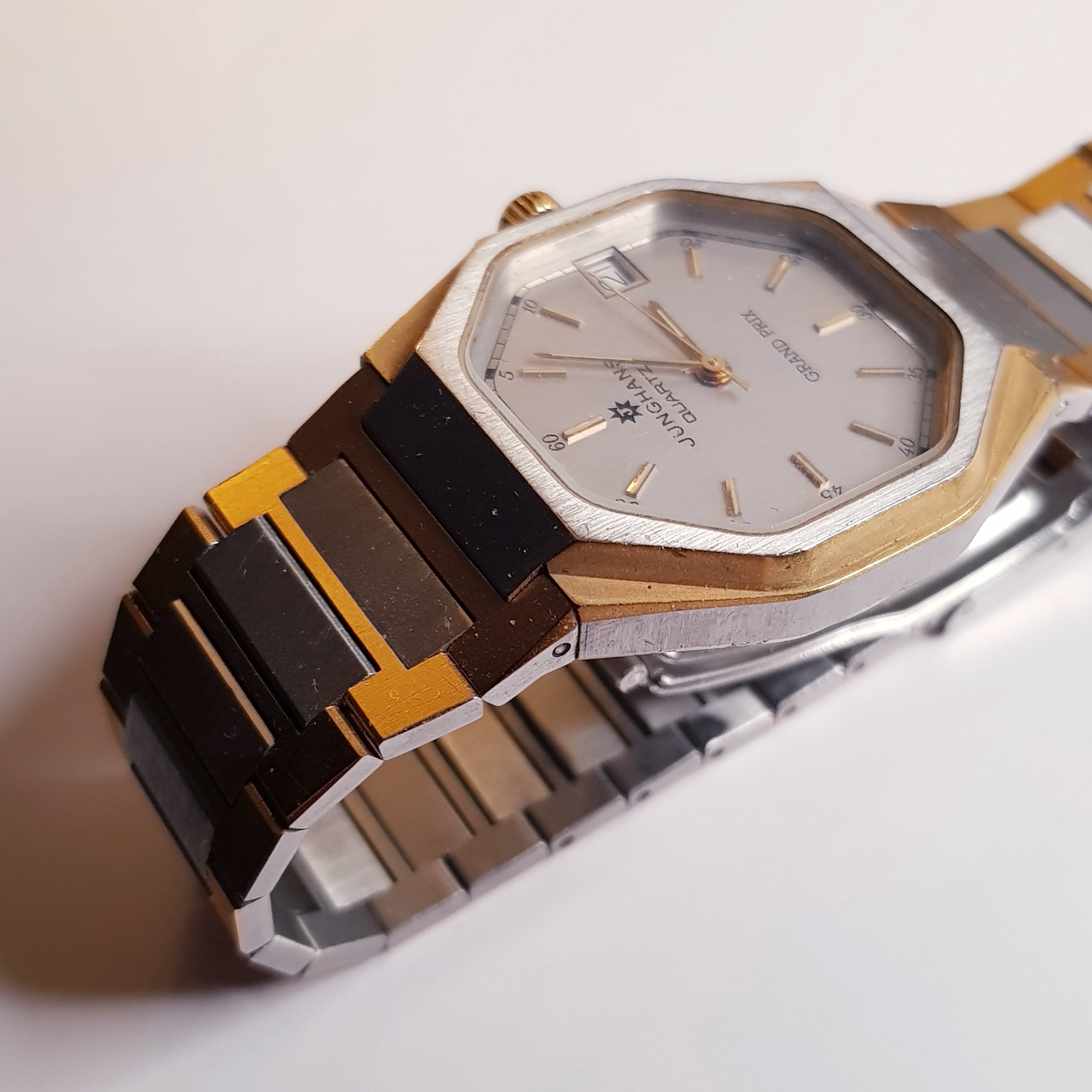 非売品 1985 AKINA GRAND PRIX GOLD DISK WTS] 1980s Junghans Grand Prix - Two Tone - Quartz - $350
