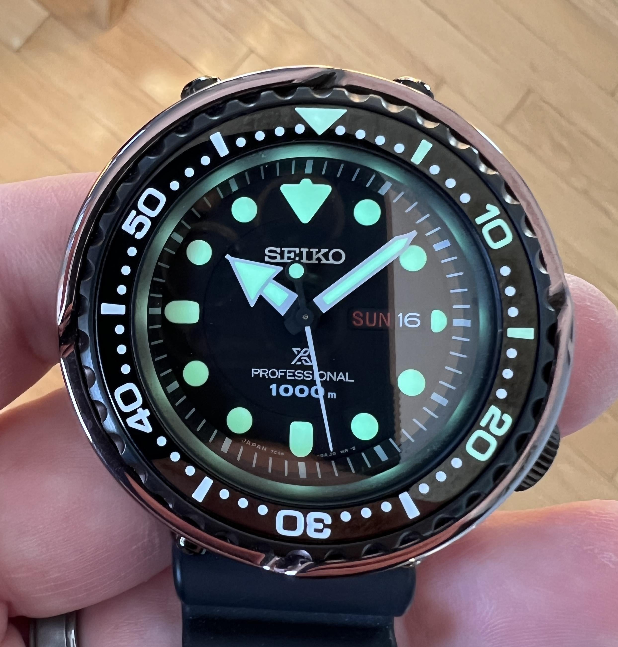 SEIKOツナ缶 ブラック ダイバーズウォッチ　sbbn031 SBBN031 7C46-OAGO SEIKO ダイバーズウォッチ 300m
