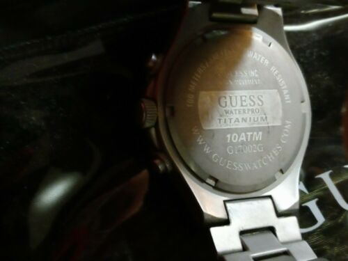 Guess Titanium Watch 10 ATM Japanese movement G17002G Chronograph WatchCharts Marketplace