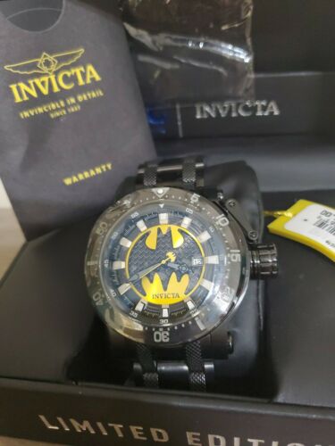 NEW Invicta DC Comics Batman Coalition Forces Black Steel 52mm