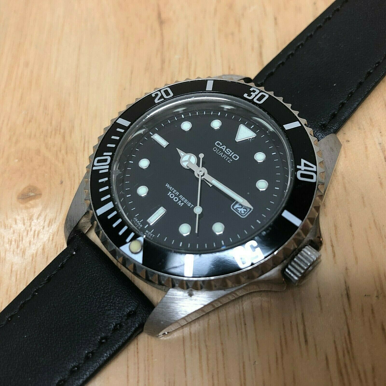 casio quartz watch water resistant 100m