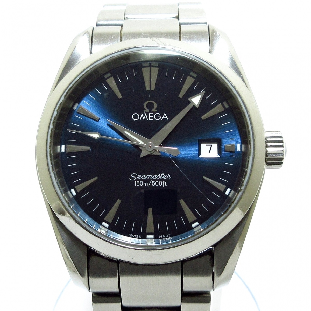 New Used OMEGA Seamaster Aqua Terra Watch SS Navy WatchCharts