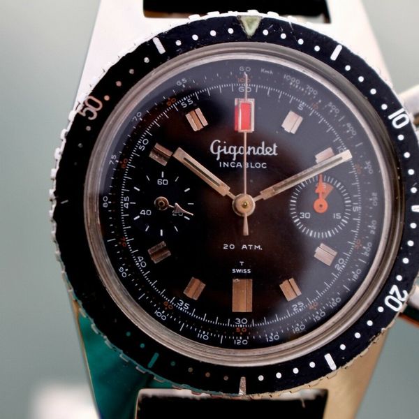 Chronographe vintage Gigandet Wakmann Valjoux 72C (Gebraucht) in Chronographe vintage Gigandet Wakmann Valjoux 72C (Gebraucht) in