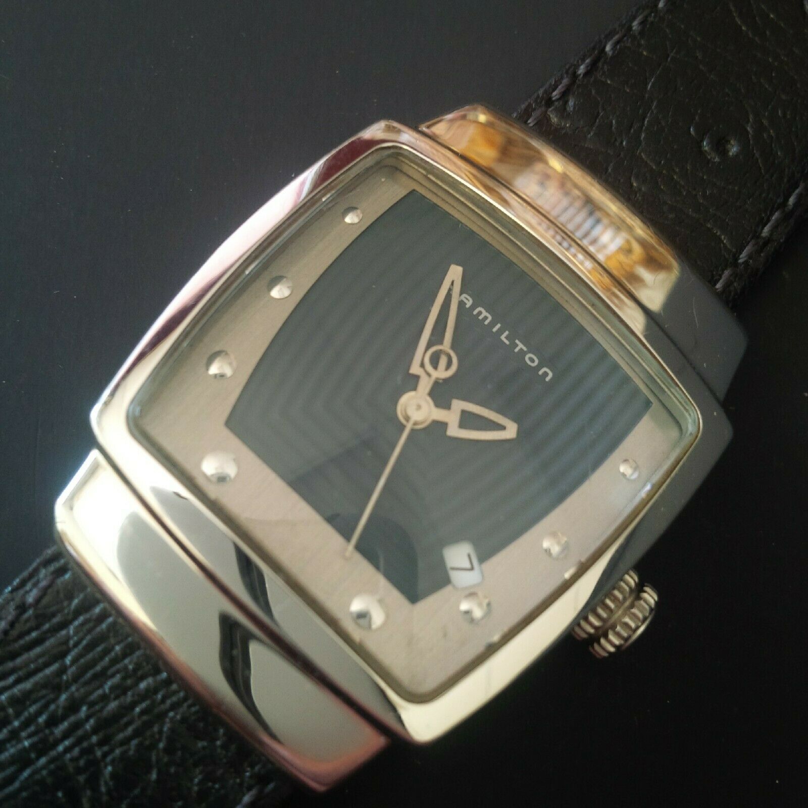 Vintage Hamilton Everest Assymetrical Stainless steel Swiss made 