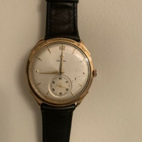 1947 Omega Watch Manual Solid Gold 18K Mens 37mm WatchCharts Marketplace