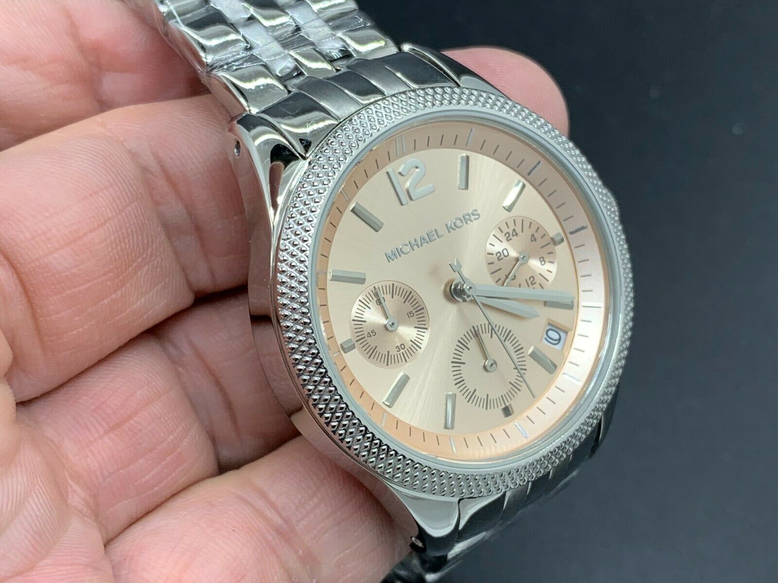 MK Women’s Watch 6130 Silver/peach bracelet Elegant 2000 main image 2