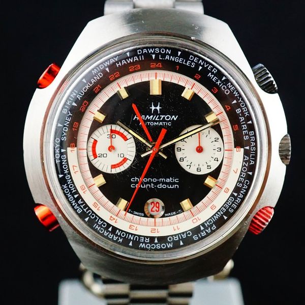 Rare 1970 Hamilton CountDown GMT ChronoMatic WatchCharts Marketplace