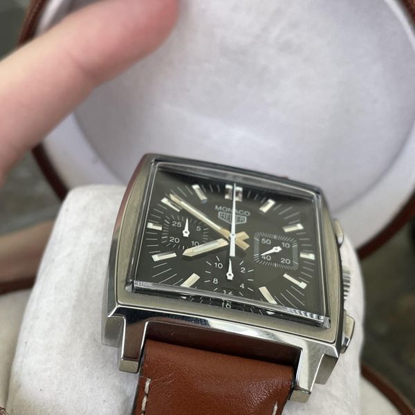 Cadran Neuf Original TAG Heuer Monaco CS2111 - Noir - Pour Rénovation Montre