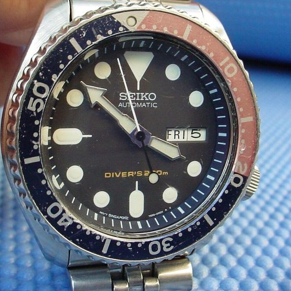 VINTAGE SEIKO SCUBA DIVERS AUTOMATIC PEPSI BEZEL WATCH 7S26-0029 ...