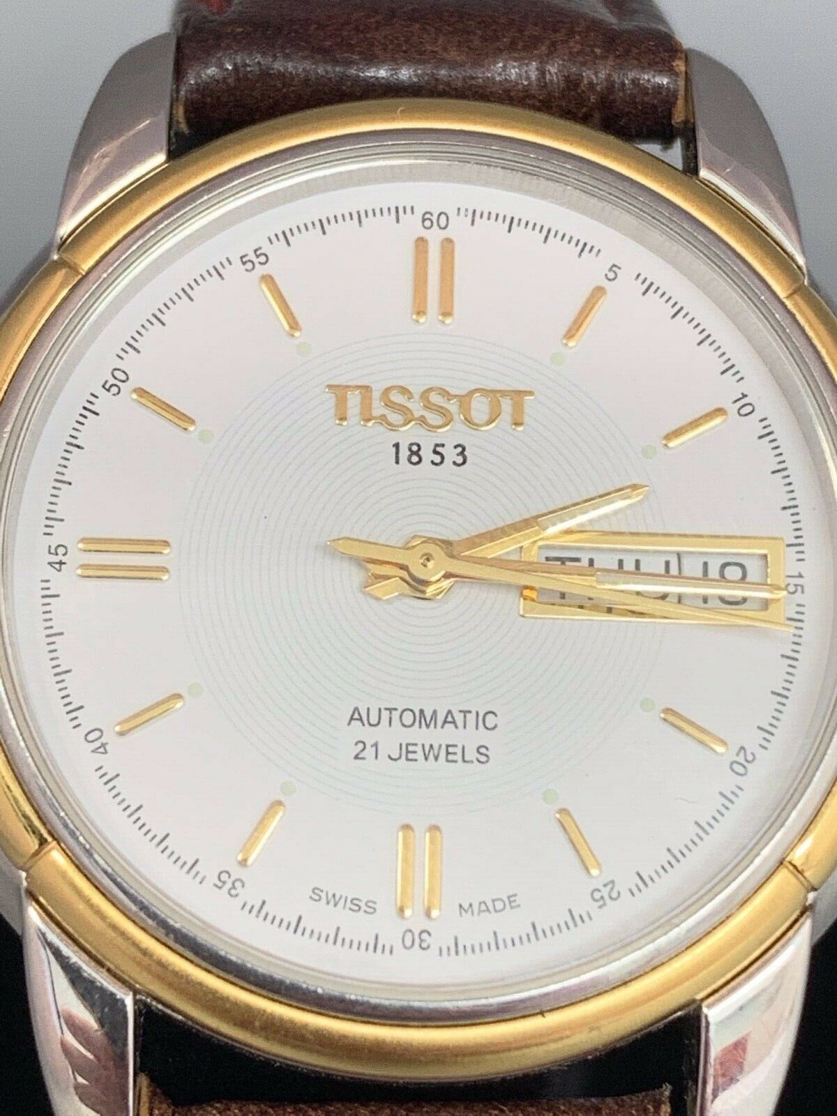 Vintage Tissot 1853 A660 760k Swiss Automatic Watch White Dial