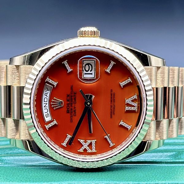 FS: Rolex Day-Date. President. Carnelian Dial. 128238. Rare ...