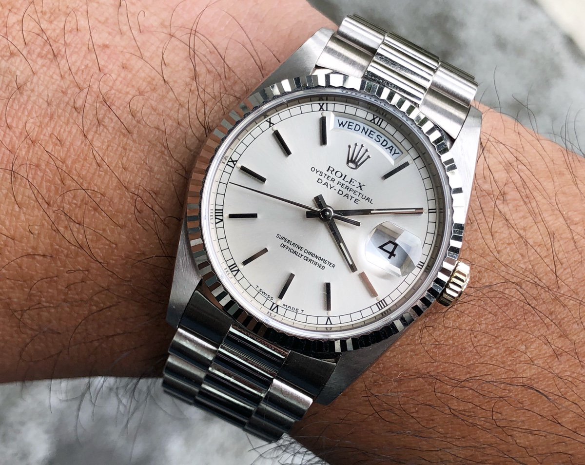 rolex day date white gold 36mm