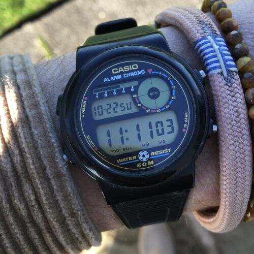 Nice vintage 1990's Casio TRW-10 Football timer chronograph LCD