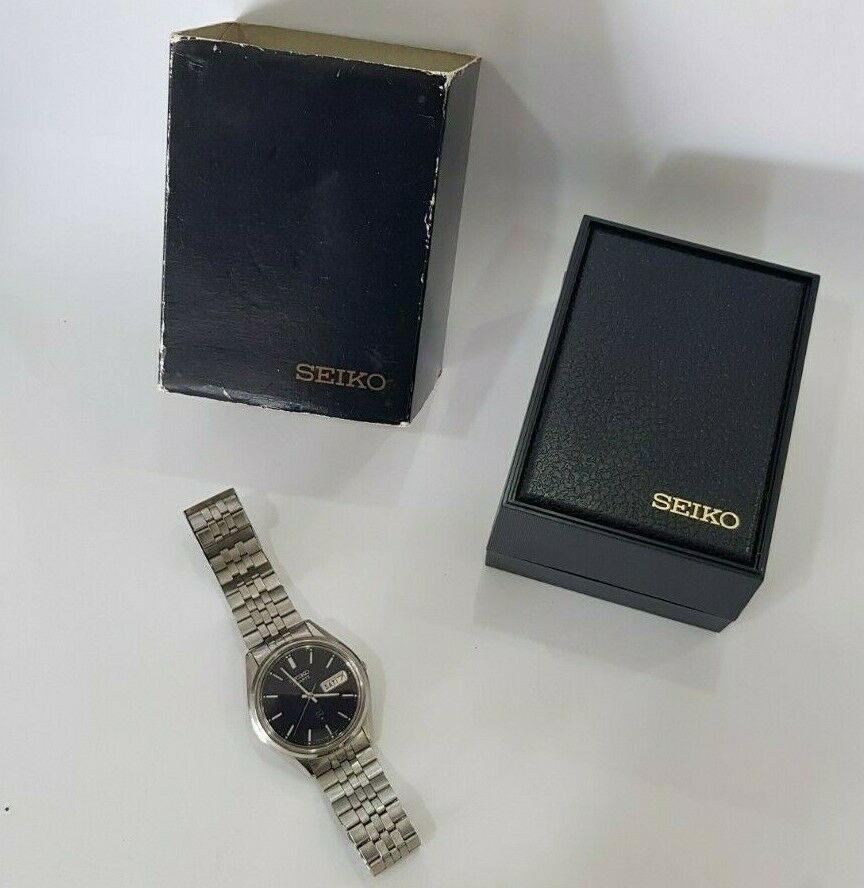 SEIKO QUARTZ 7546-8380 day date MENS quartz PERFECT WORKING