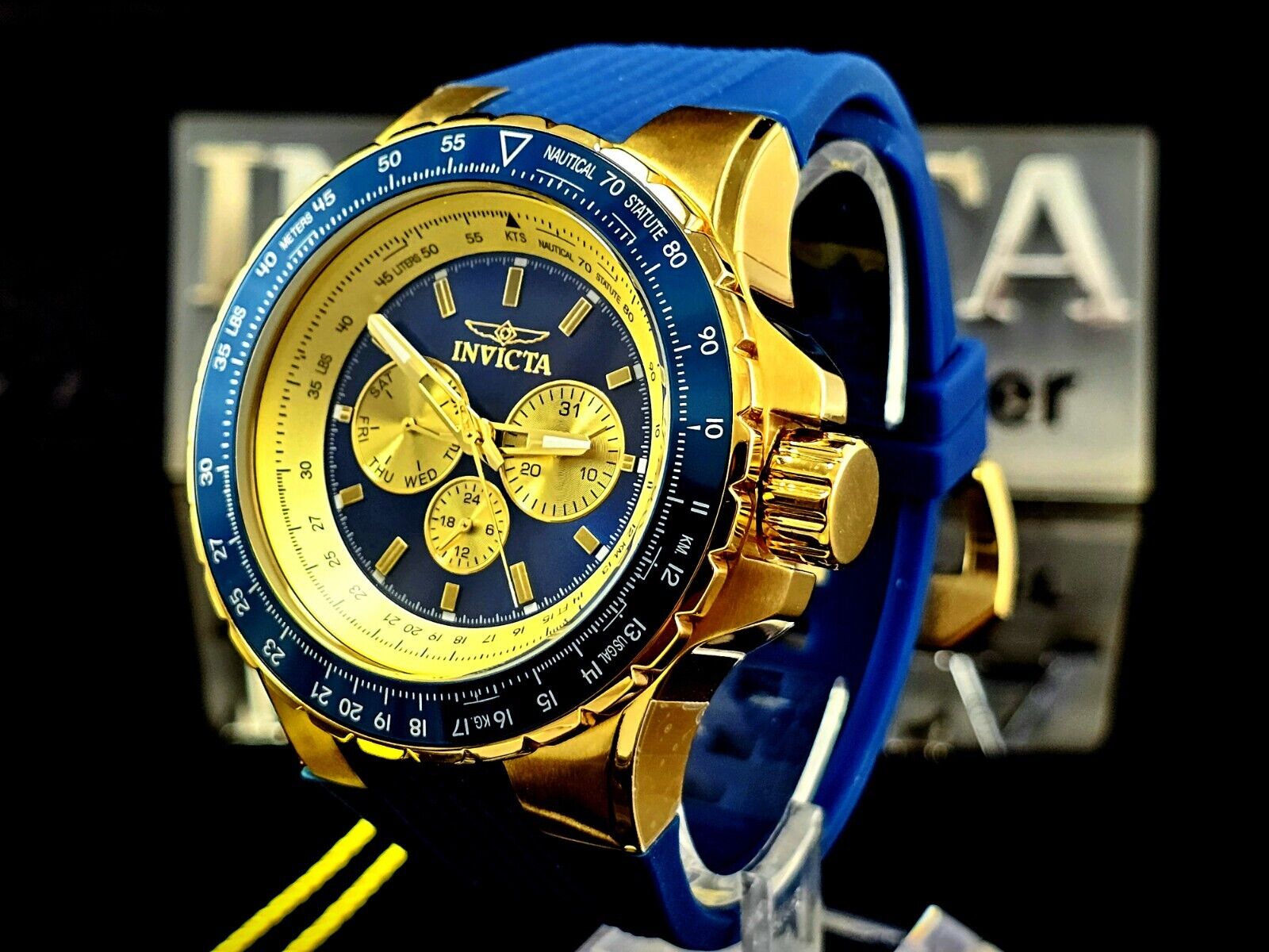 Invicta Aviator Blue Dial Men