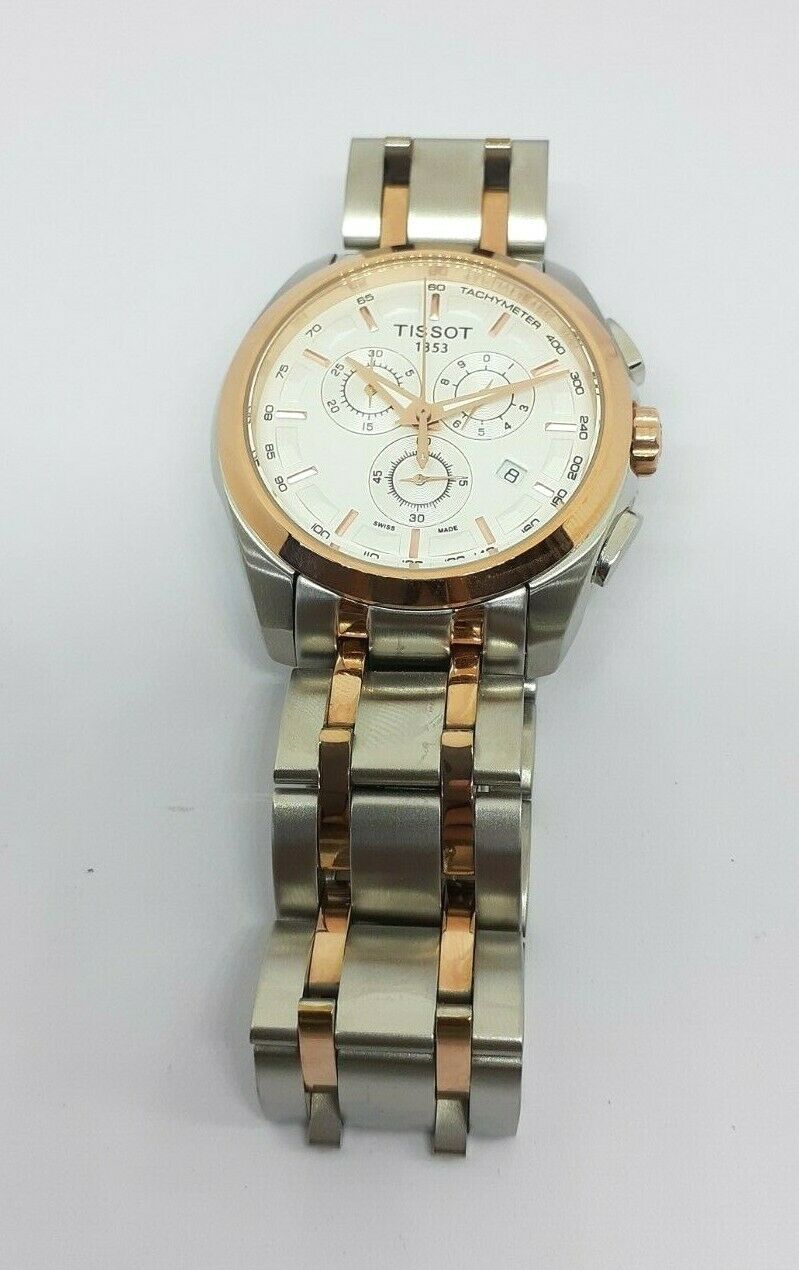 VINTAGE Men s Tissot Couturier Chronograph 1853 Rose Gold