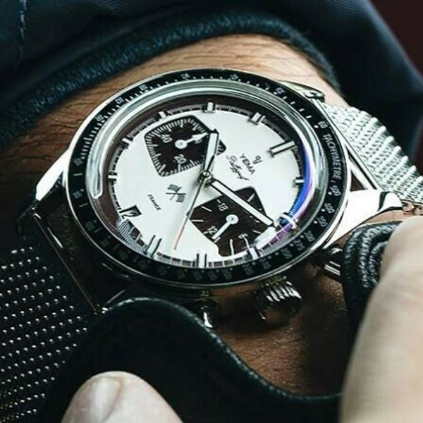 YEMA RALLYGRAF PANDA Watch - Not Rolex Daytona Omega Speedmaster ...