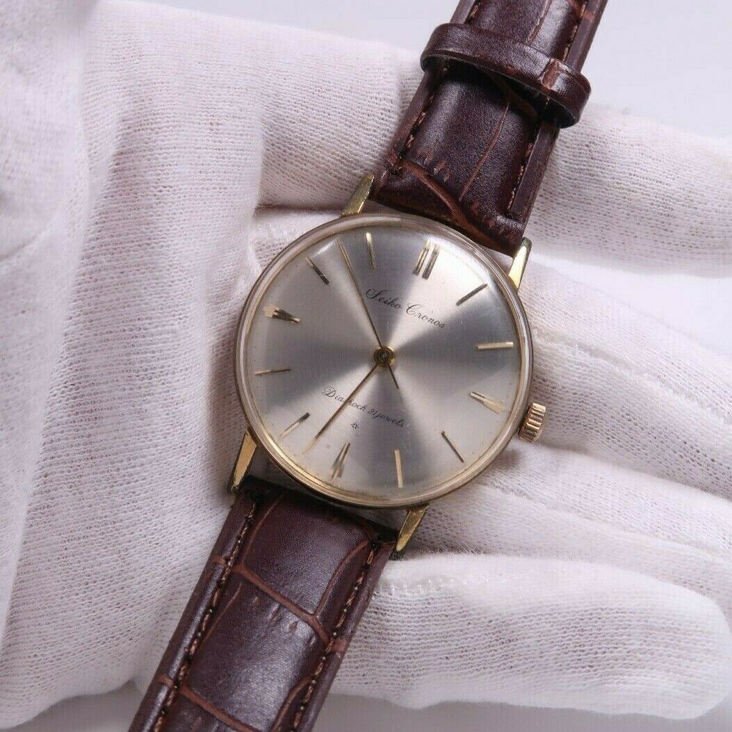 Vintage SEIKO CRONOS DIASHOCK J14061A 21J Hand-Winding Mens Watch
