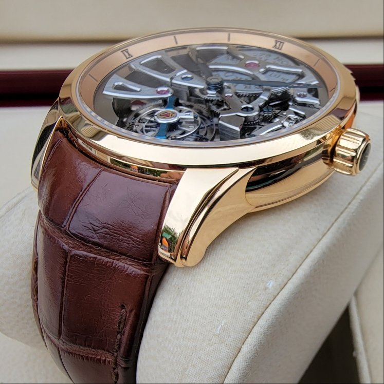 Ulysse Nardin Skeleton Tourbillon Rose Gold w 170h power reserve