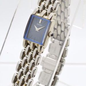 Seiko 1F20-0AH0 Watch Blue Dial Classic Seiko Stainless Steel Band Quartz  Works! | WatchCharts