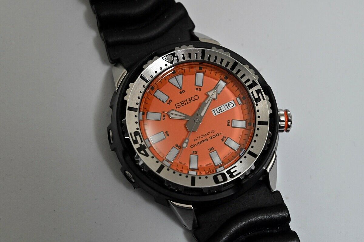 Super rare SEIKO SRP251 Orange Baby Tuna Diver Made in Japan JDM Monster  Prospex | WatchCharts