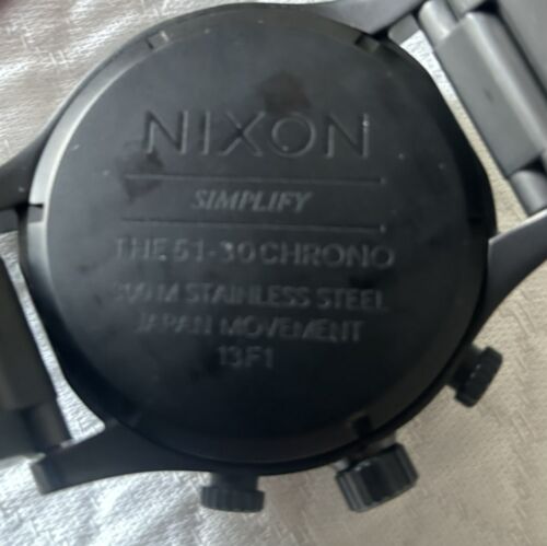 NIXON Watch Mens 51 30 CHRONO Gunmetal and Black A0831062 WatchCharts Marketplace