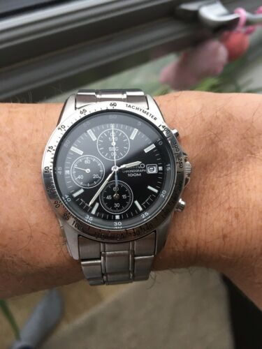 Seiko 7T92 0DW0 Large 39mm Mens Stainless Steel Japanese